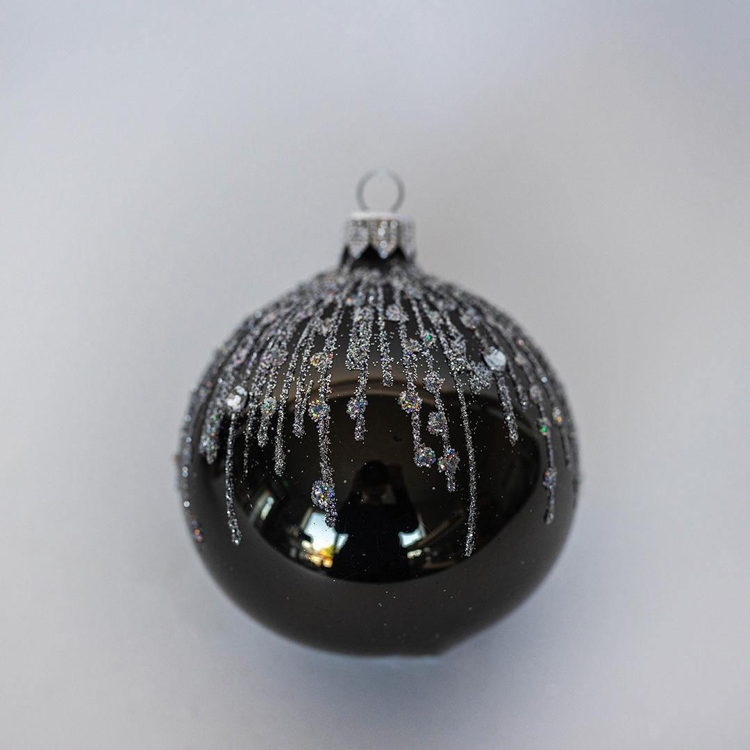 FP-RBL-008 Dripping Icicles Pattern Ball Ornament