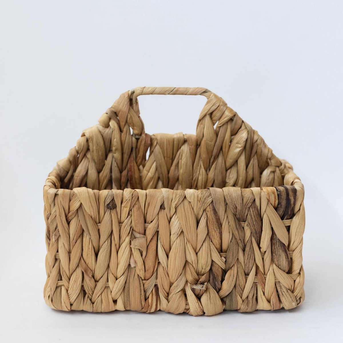 FP-MAC-166 Woven Wood With Handles And Sections Basket