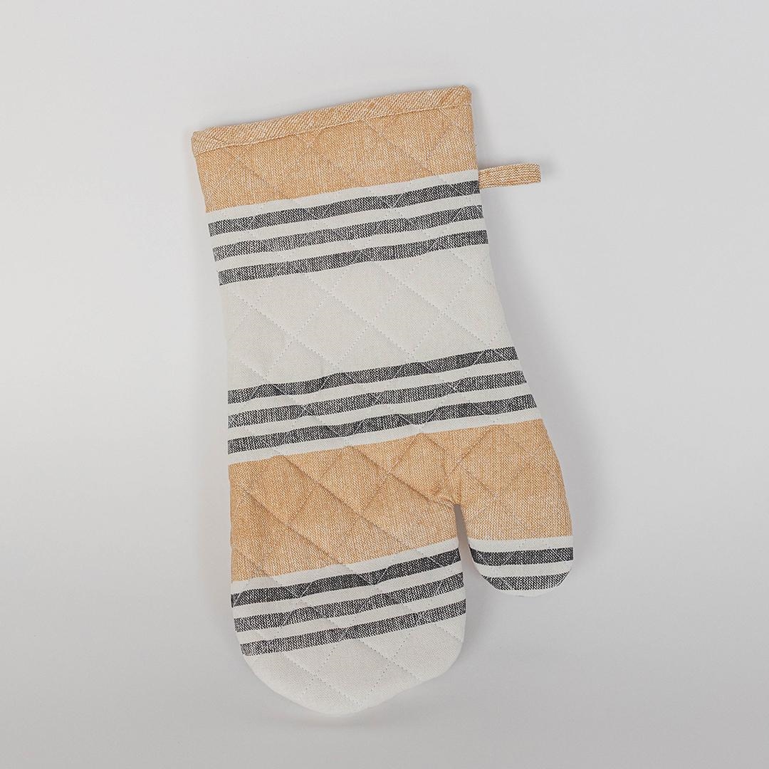 FP-IMT-284-M-M Striped Printed Cotton Oven Mitt