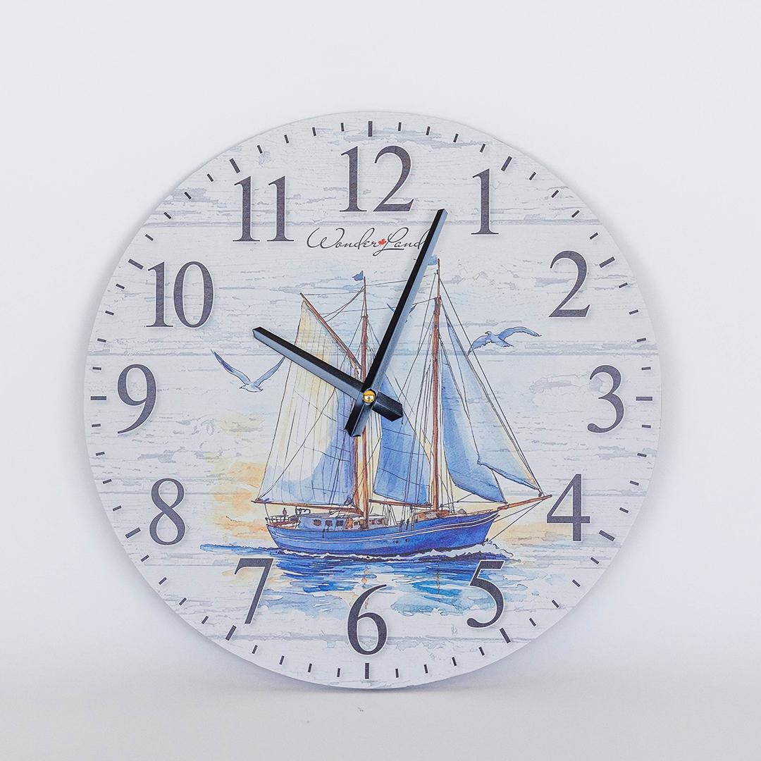 FP-MIN-478 Sail Boat On The Water Wall Clock