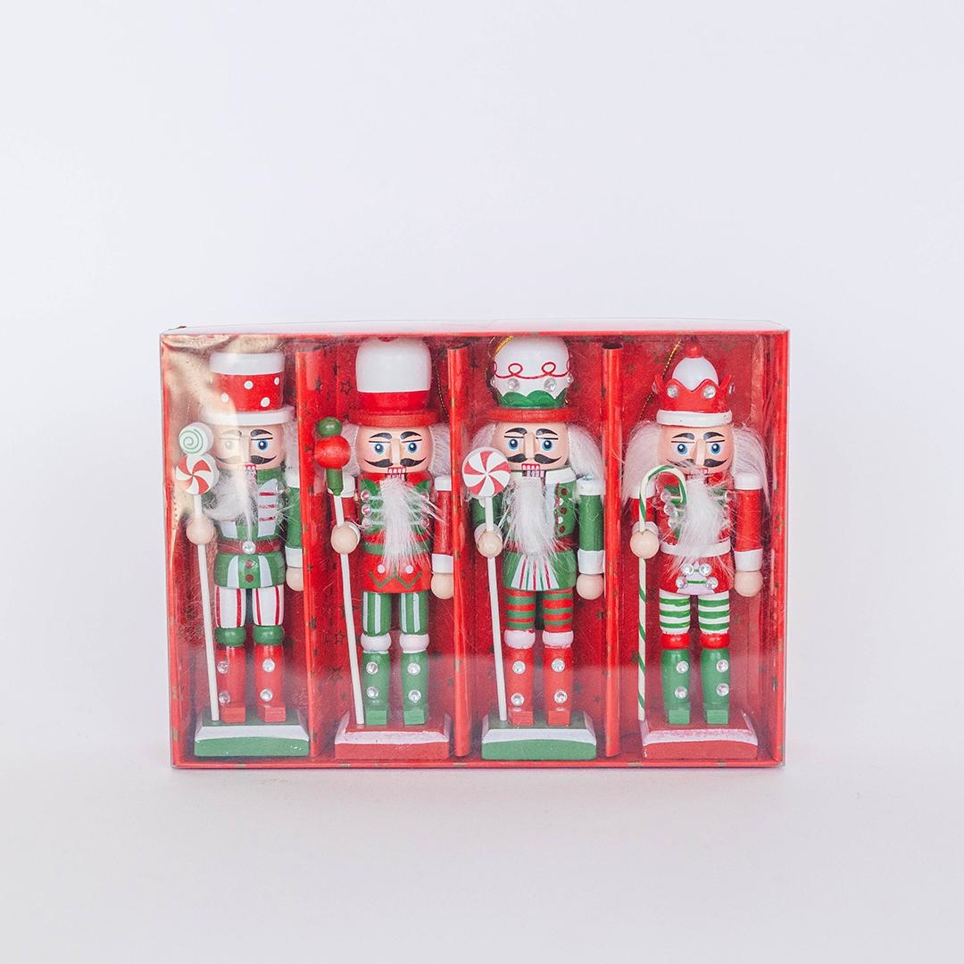 FP-GAS2404 Set Of 4 Assorted Candy Nutcracker Decorations