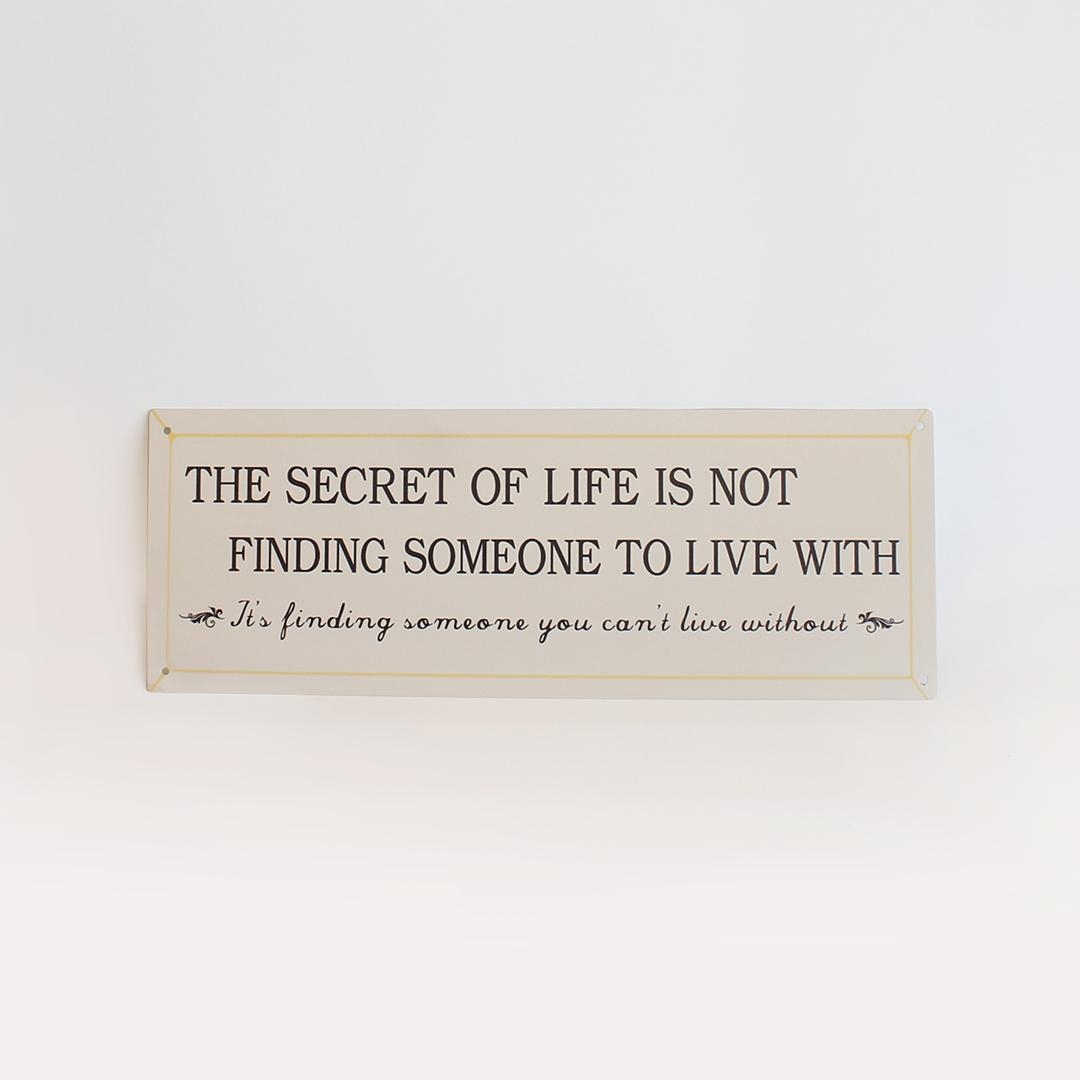 FP-MIN-506 The Secret Of Life- With Text Sign