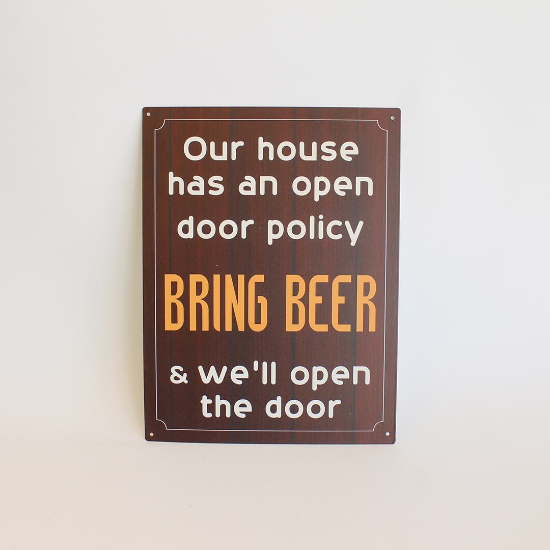 FP-MIN-555 Bring Beer With Text Sign