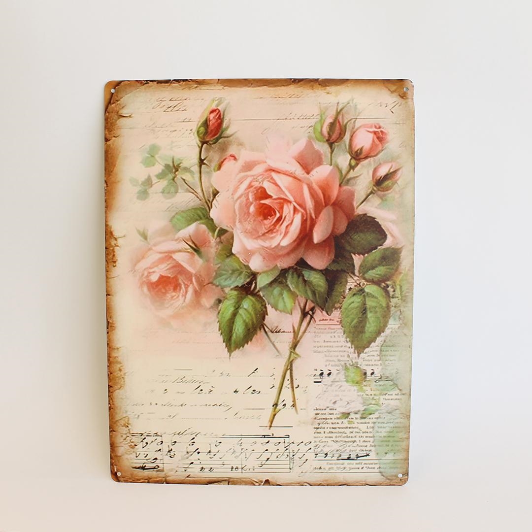 FP-MIN-536 Pink Roses Wall Decor