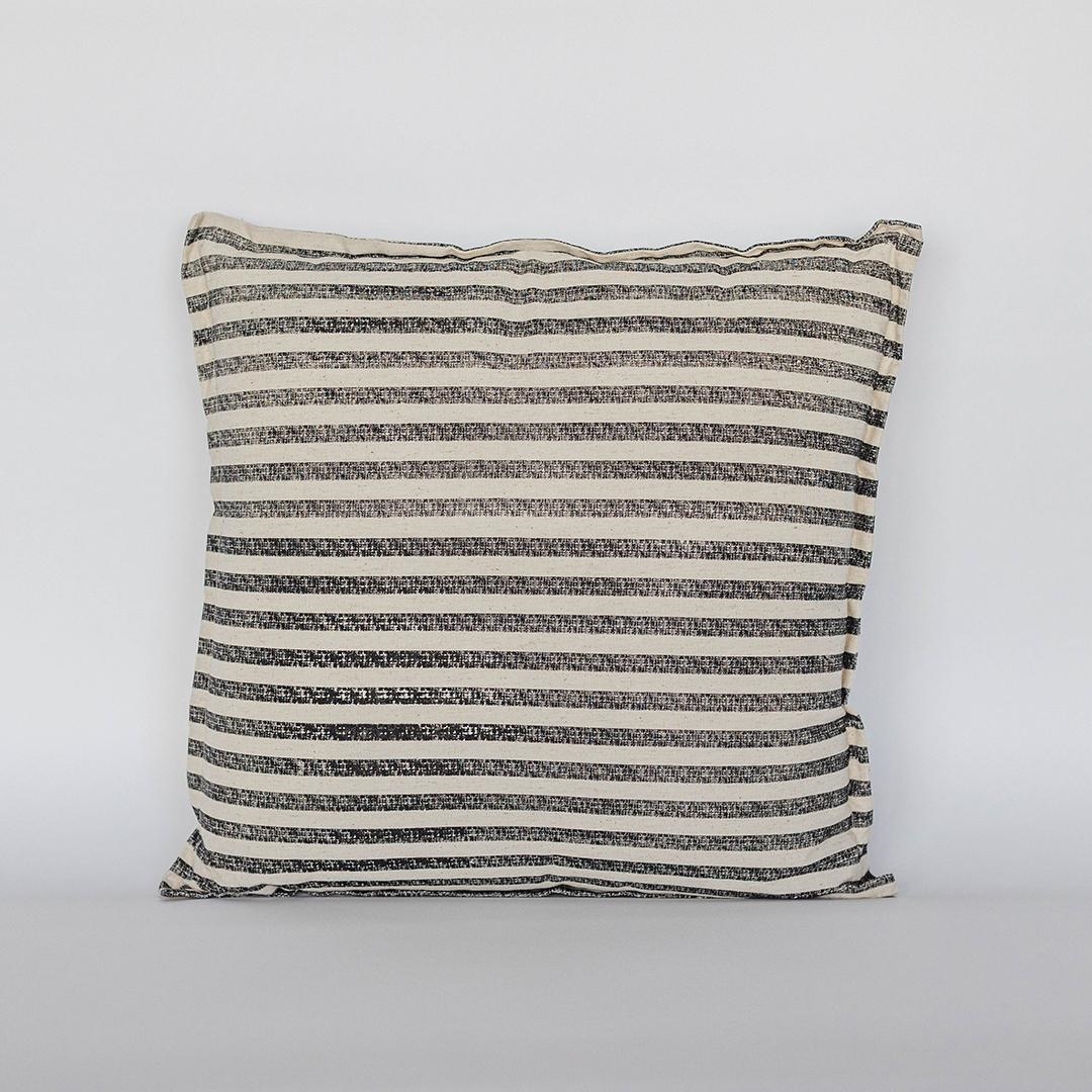 FP-IMT-280 Natural And Black Striped Pillow
