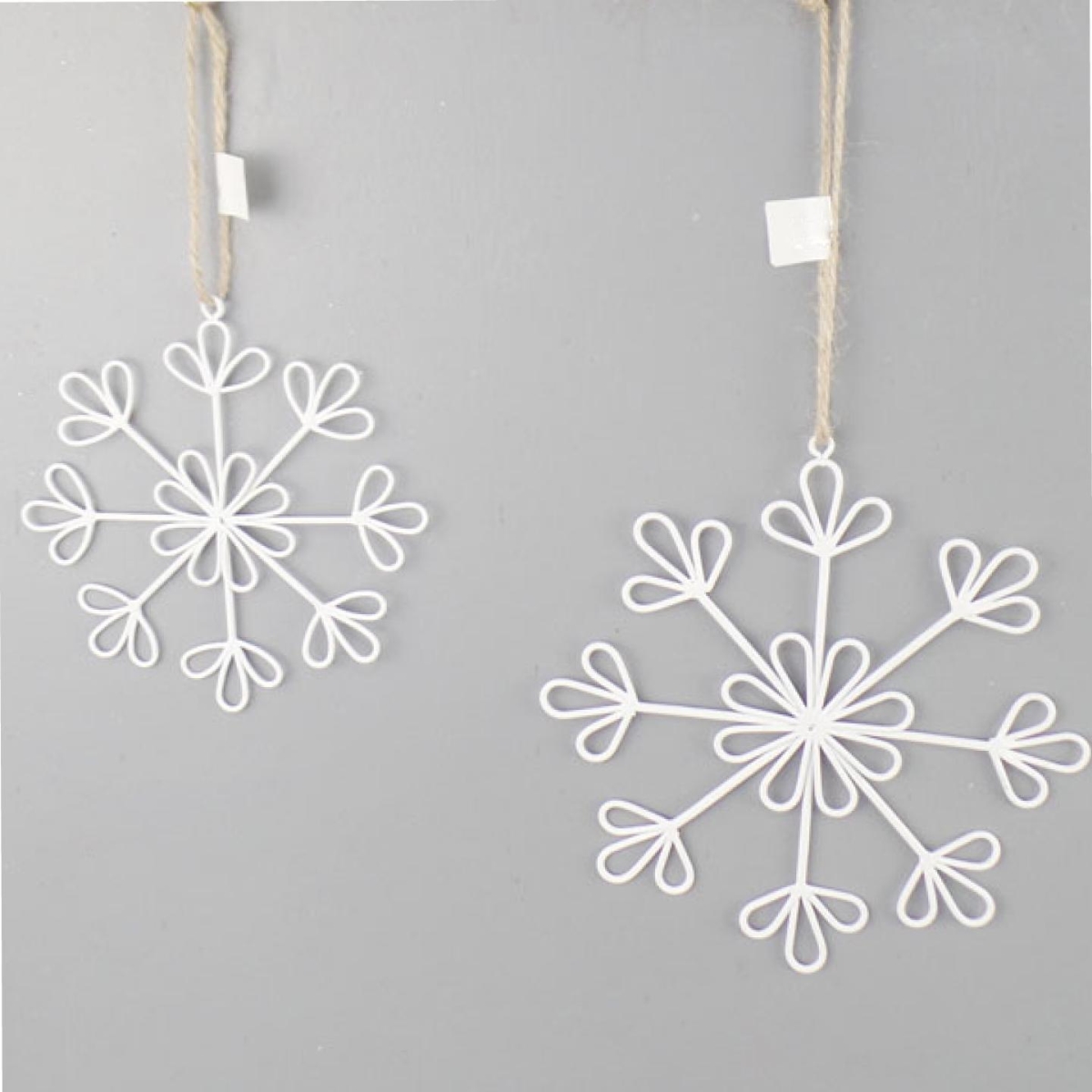 FP-HUS-652 Set Of 2 Floral Look Snowflakes Ornaments