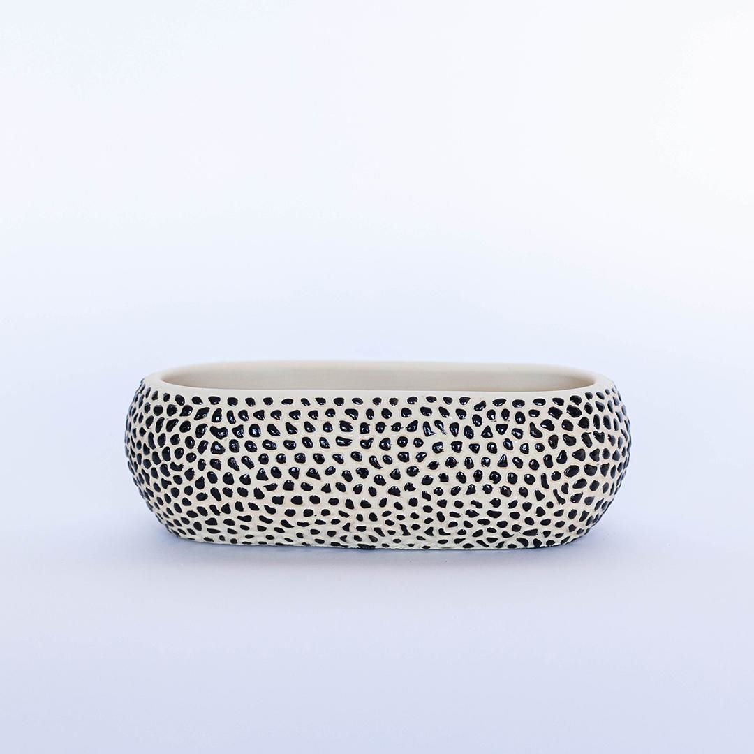FP-CNP-458 Pebble Textured Oval Flower Planter