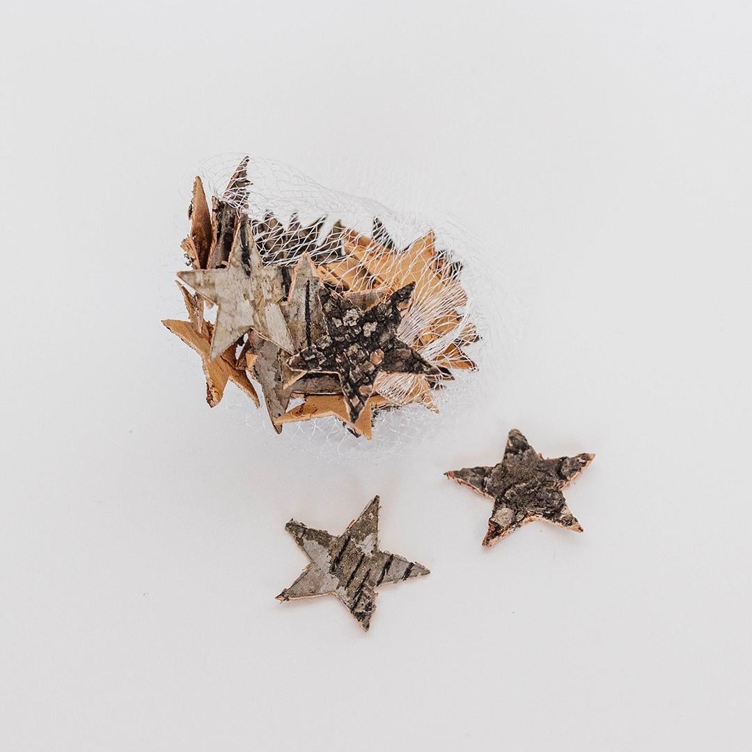 FP-DX523 Set Of 30 Natural Look Star Decorations