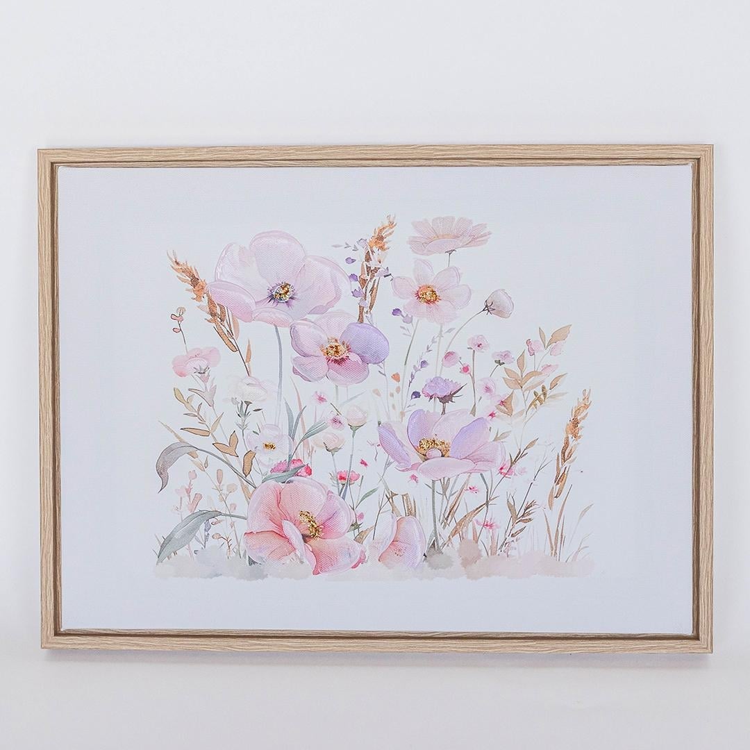 FP-XIN-133 Flowers In The Field Canvas Print Framed Artwork