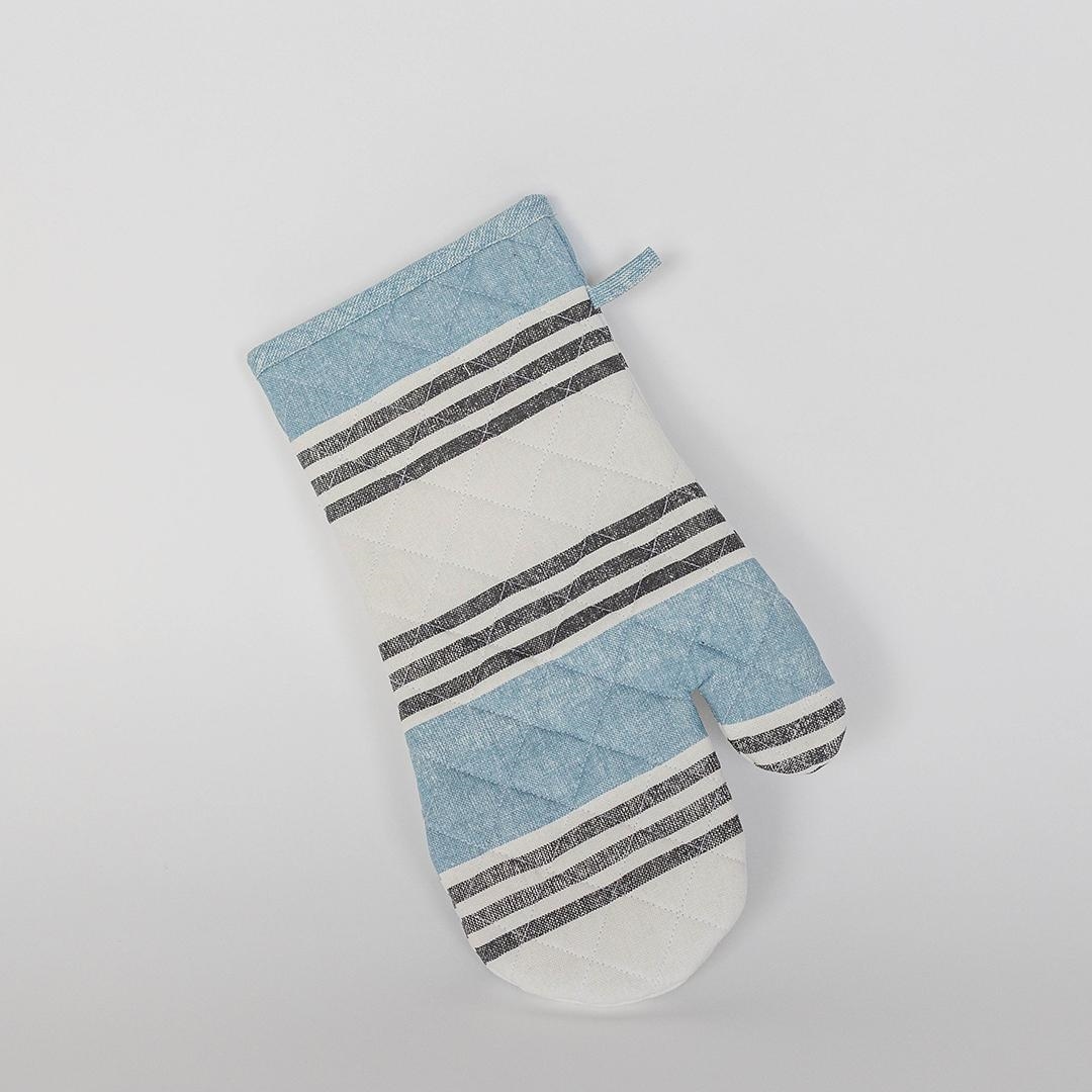 FP-IMT-284-M-B Striped Printed Cotton Oven Mitt
