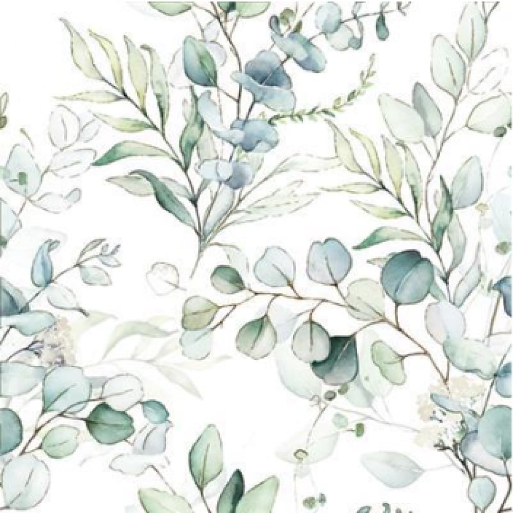 FP-PMK-012 Set Of 20 Delicate Eucalyptus And Greenery Design Napkins