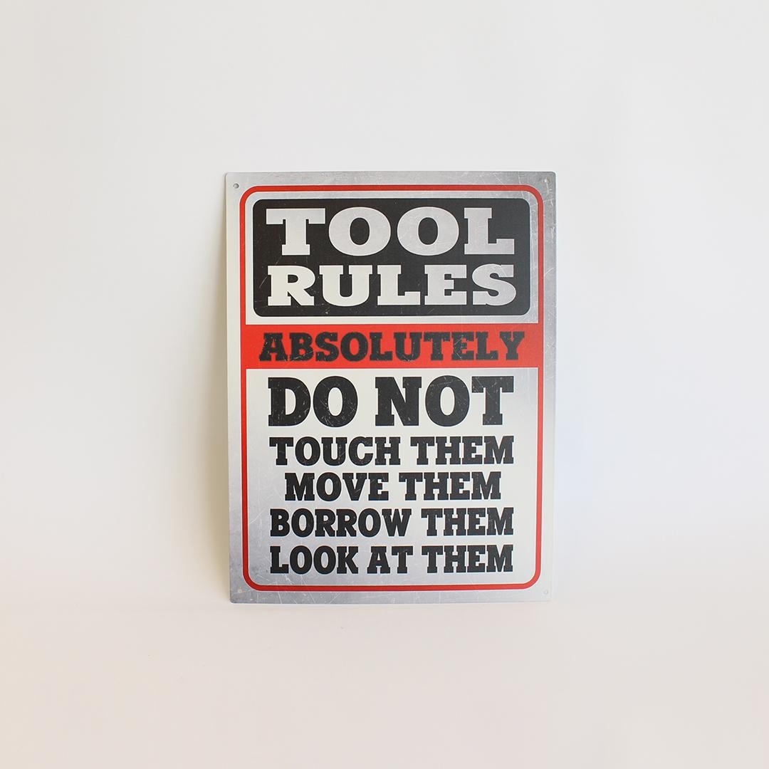 FP-MIN-528 Tool Rules With Text Sign