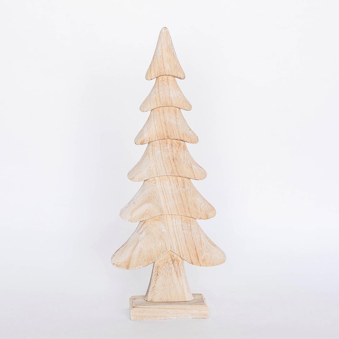 FP-HUS-692-L Natural Look Carved Tree Figurine
