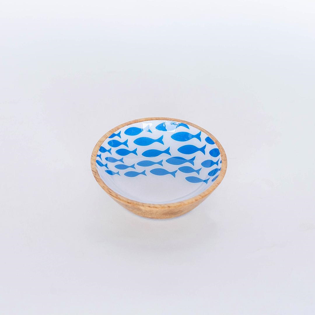 FP-ULCR-002-F Decorative Wooden With Blue Fish Bowl