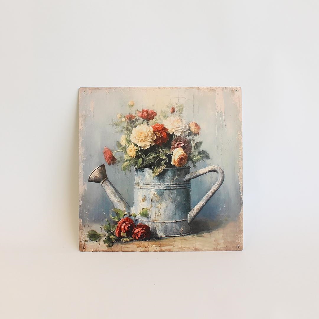 FP-MIN-447 Watering Can With Flowers Wall Decor