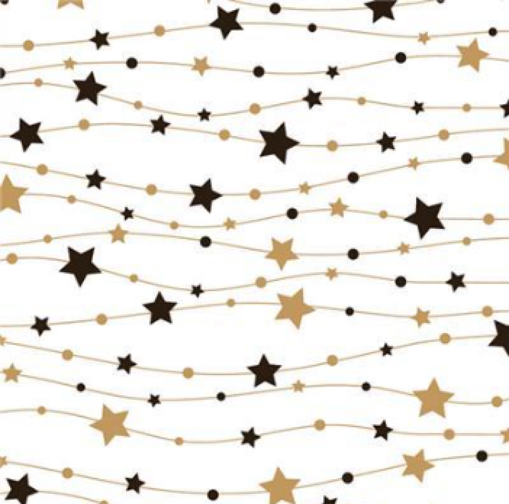 FP-PMK-040 Set Of 20 Allover Stars Garland Pattern Napkins