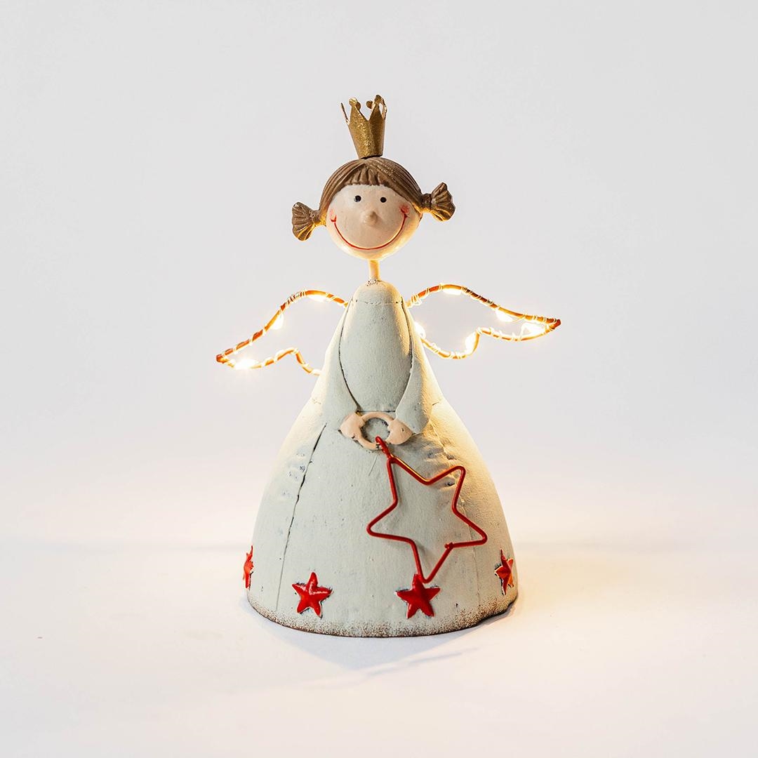 FP-HUS-581 Angel With Star Accents And Wings Decoration
