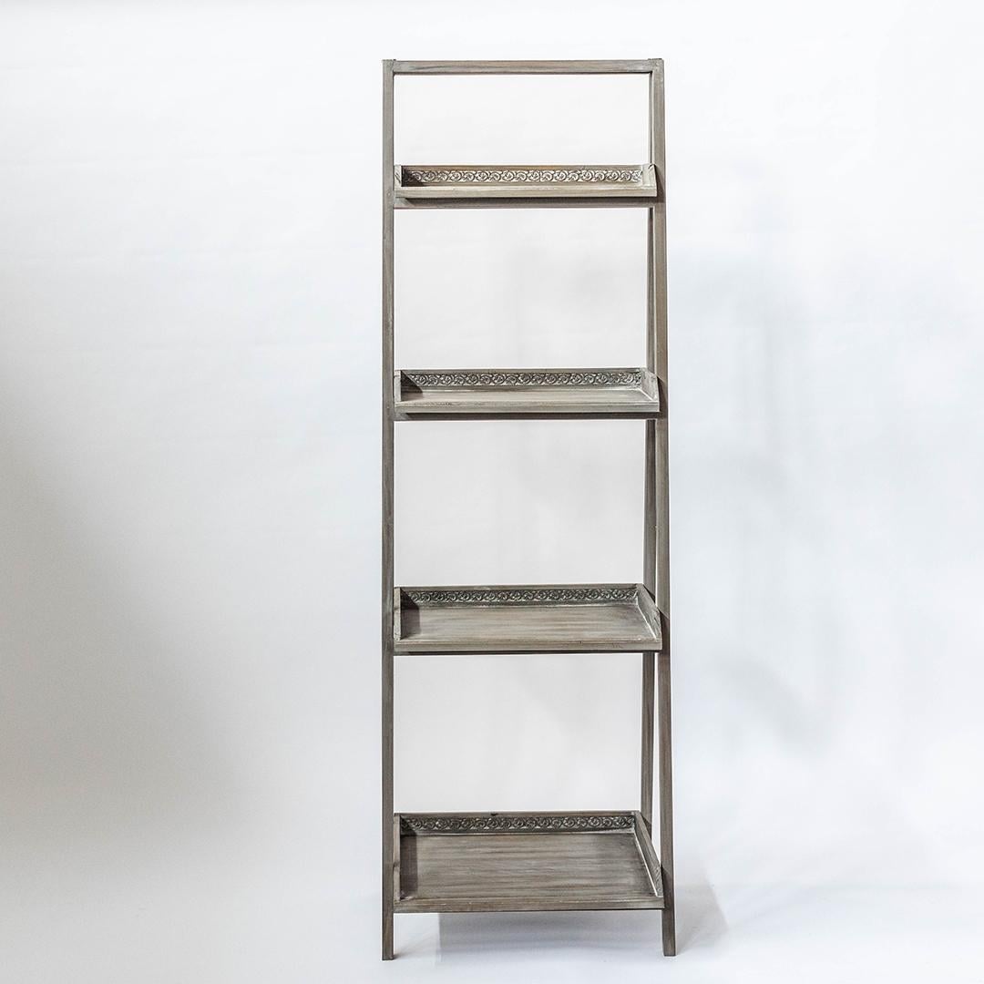 FP-FWP-191-Gr Gray Wash With 4 Shelves Stand