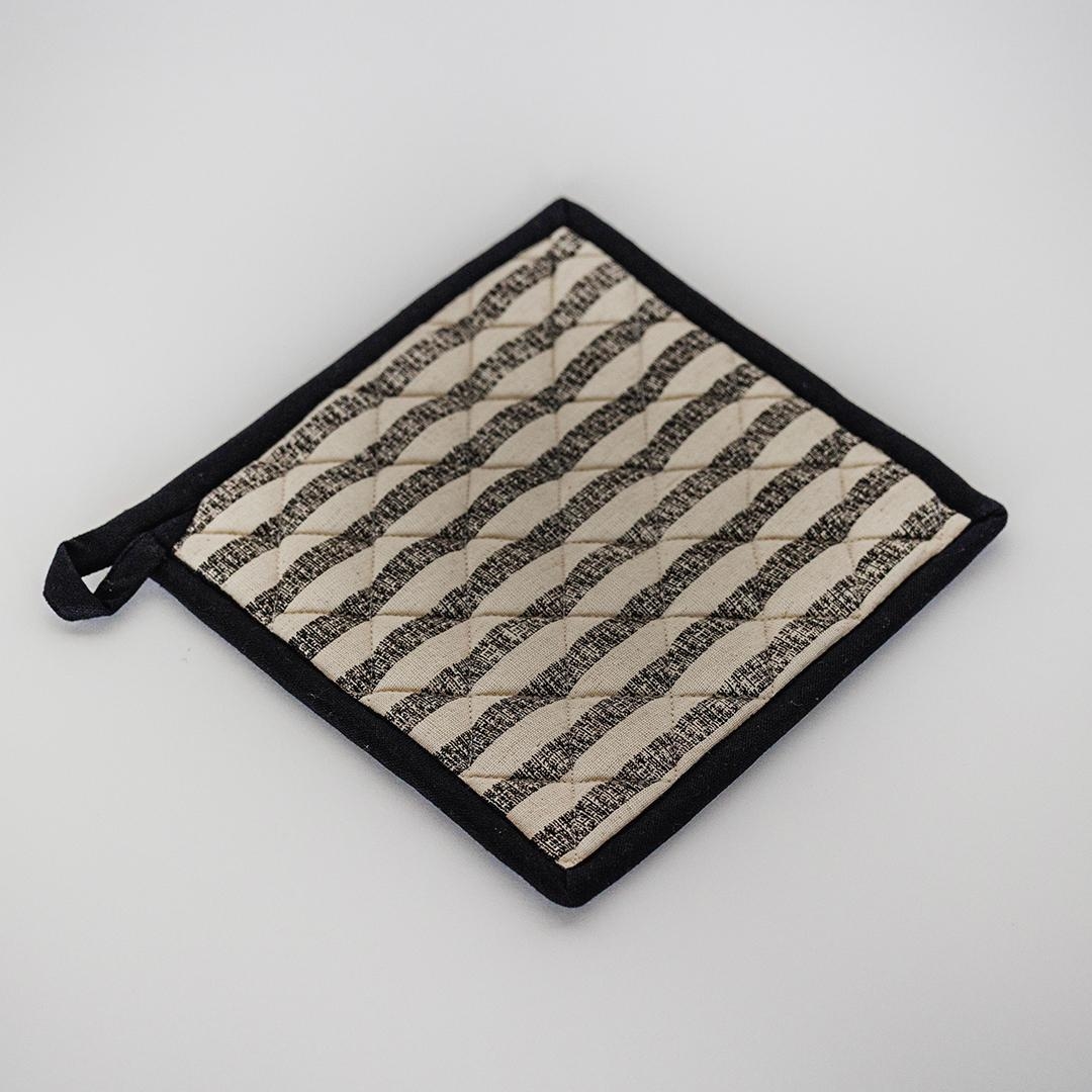 FP-IMT-282-H Striped With Solid Edge Pot Holder