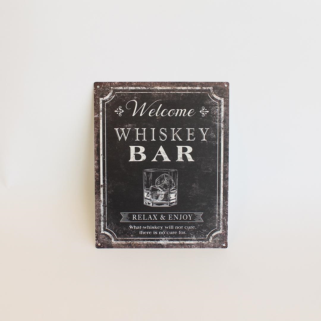 FP-MIN-523 Welcome Whiskey Bar With Text Sign