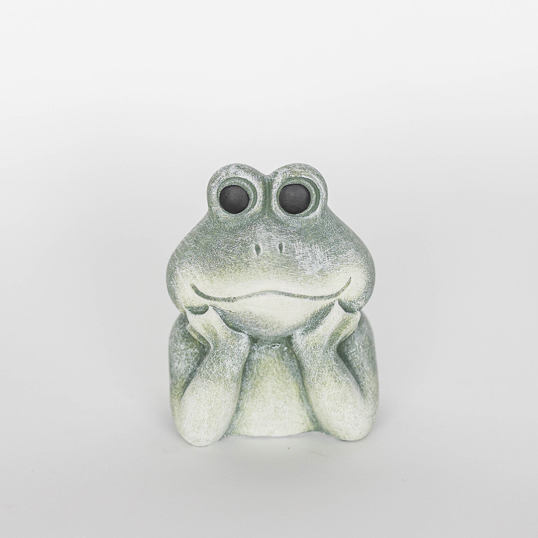 FP-CNP-494 Small Smiling Frog Garden Sculpture