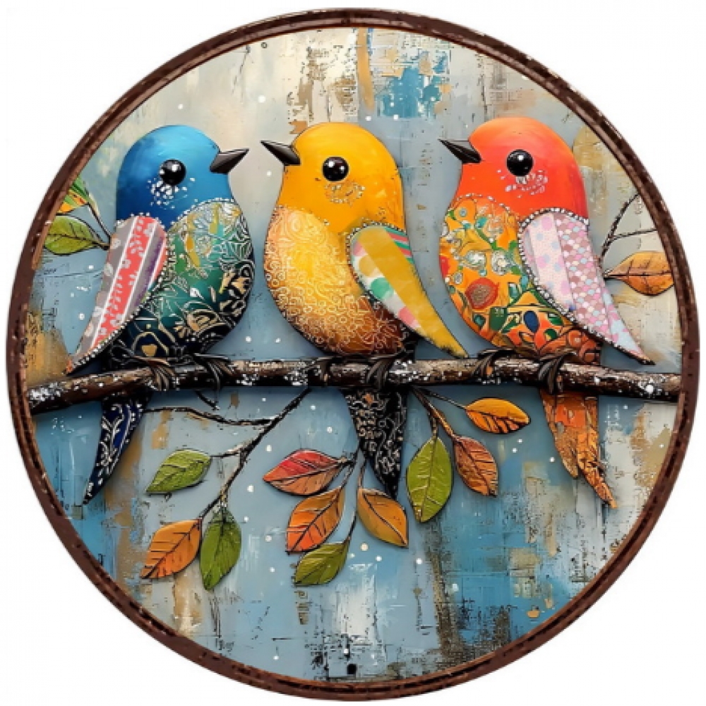 FP-MIN-437 Three Birds On A Branch Wall Decor