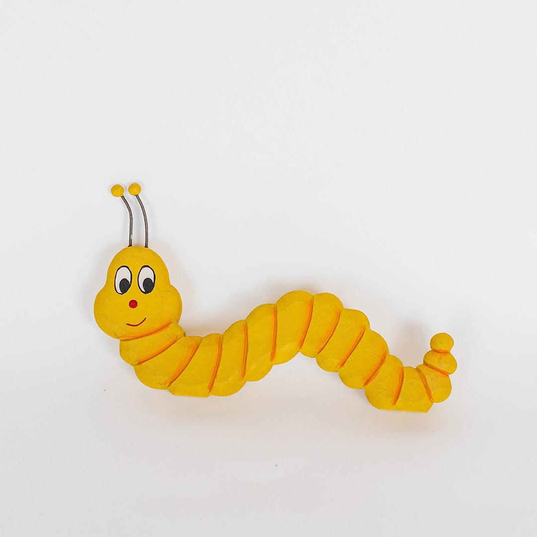 FP-HUS-718 Happy Yellow Caterpillar Figurine
