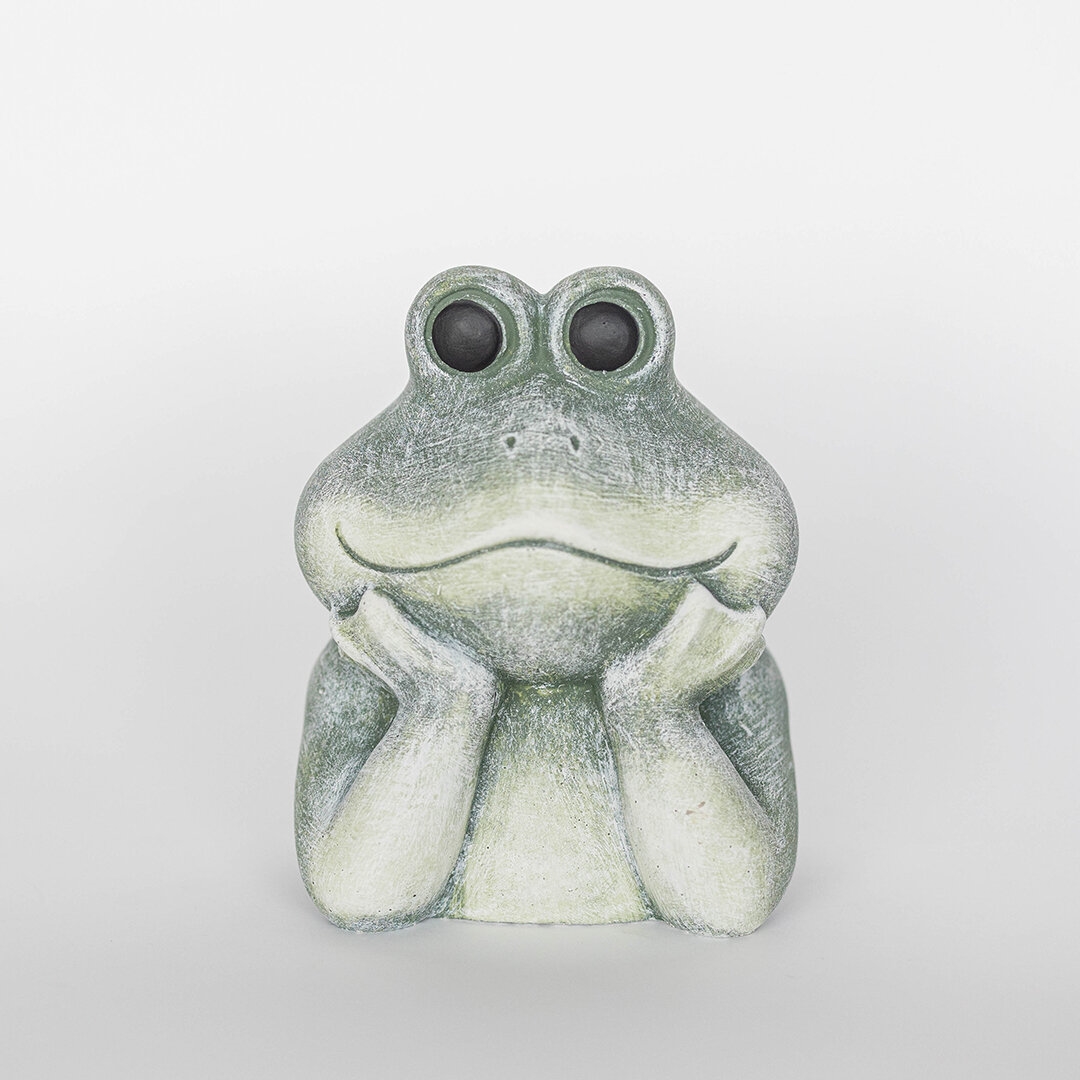 FP-CNP-494-L Smiling Frog Garden Sculpture