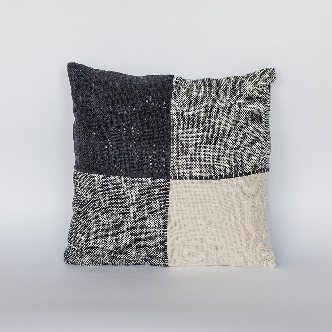 FP-IMT-272 Blacks And Beige Check Pillow