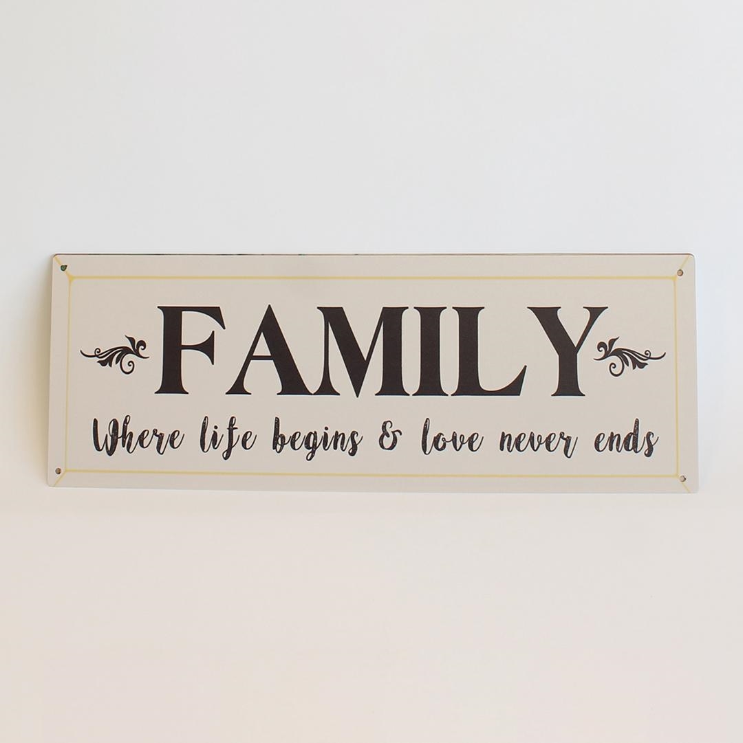 FP-MIN-505 Family Where Life Begins & Love Never Ends Sign