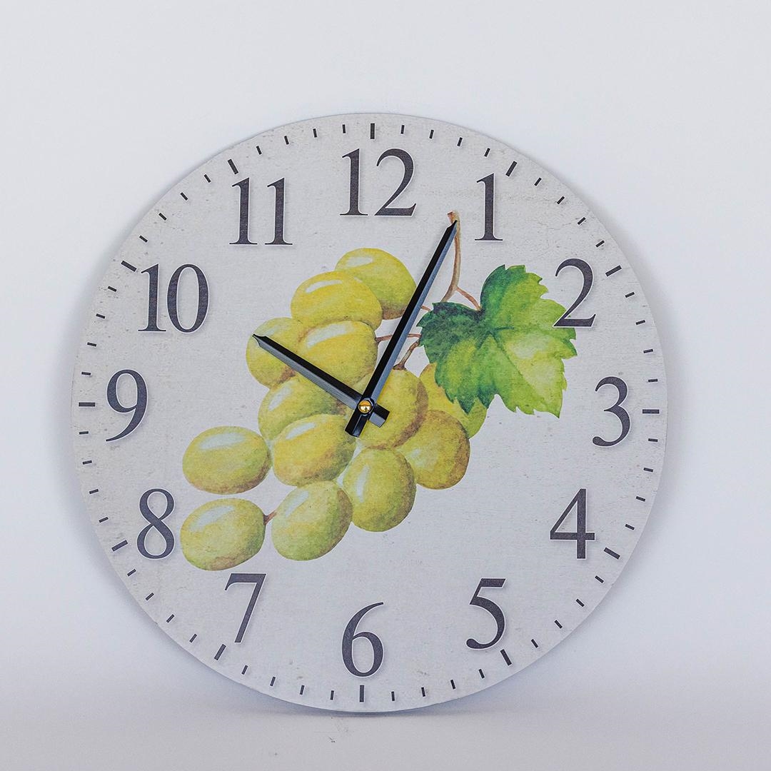 FP-MIN-484 Cluster Of Green Grapes Wall Clock