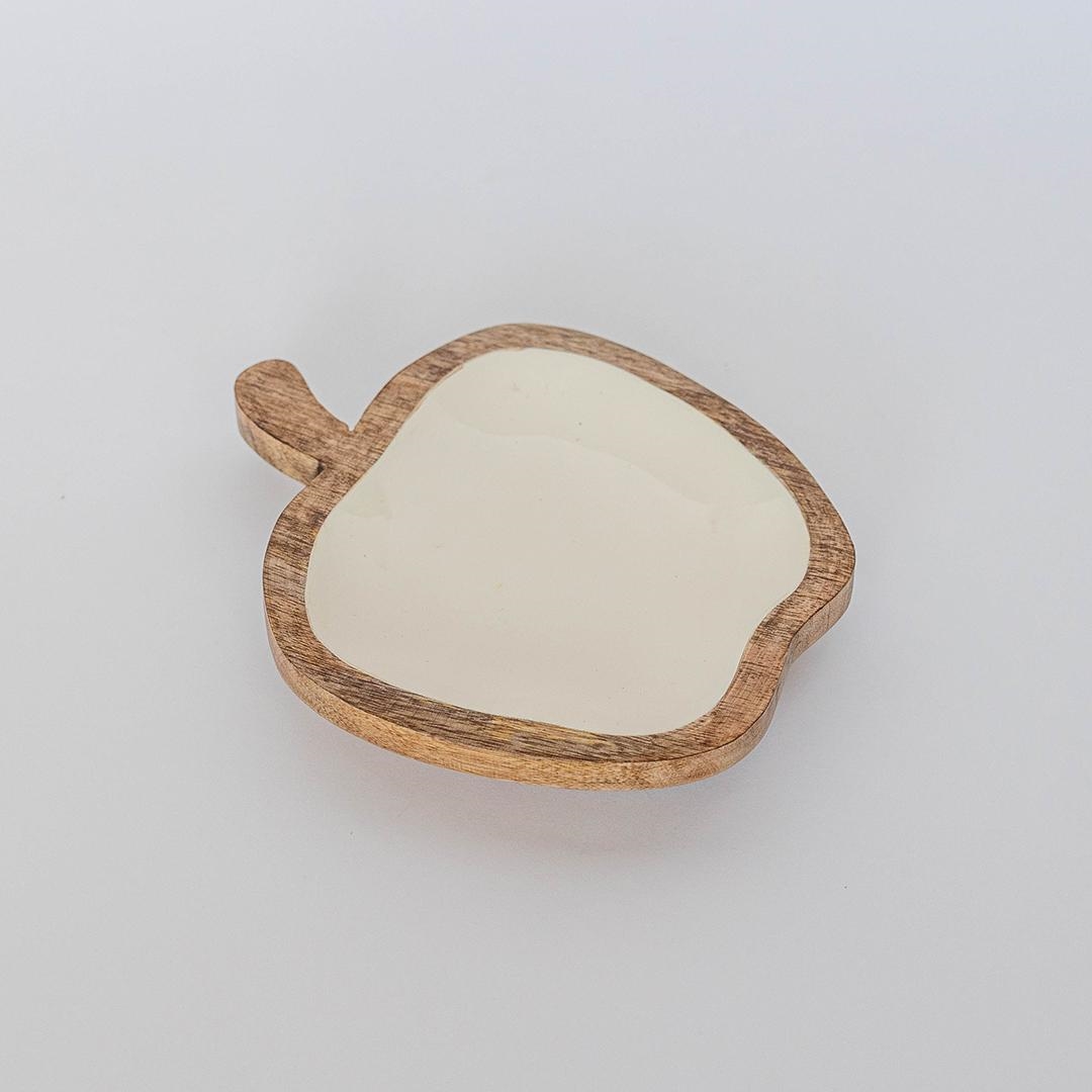 FP-ULCR-010-W Apple Shaped Wooden Tray