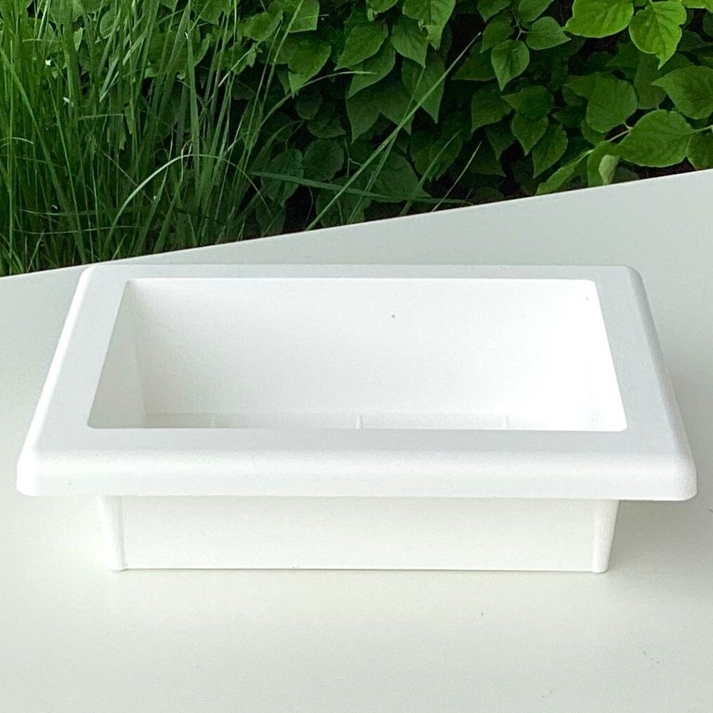 AI-N04WH 4.25Lx6.25Wx2H Rectangular White Plant Stand