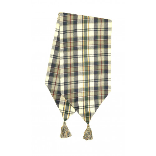 13 x 72 in. Ribbed Table Runner with Tassels, St. Gauri