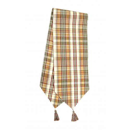 13 x 72 in. Ribbed Table Runner with Tassels, Rosemary