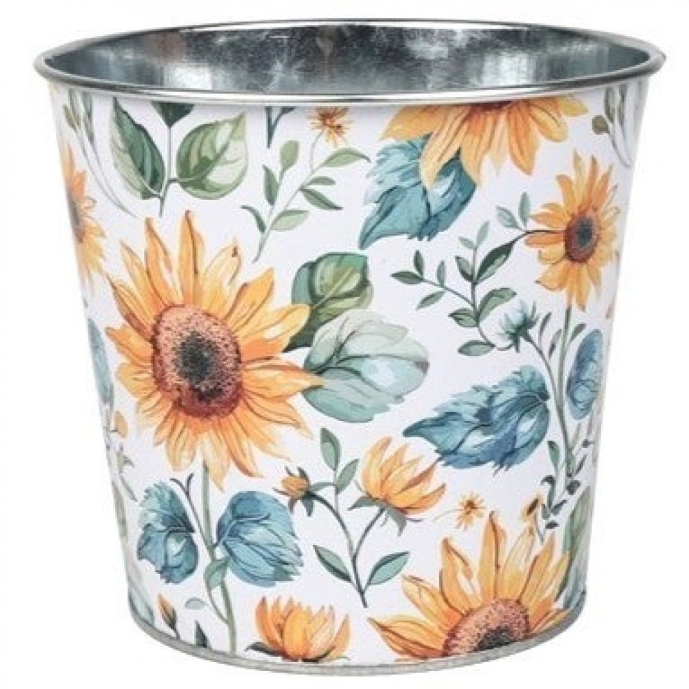 AI-GA3510-660 Sunflower Glow Printed Metal Planter