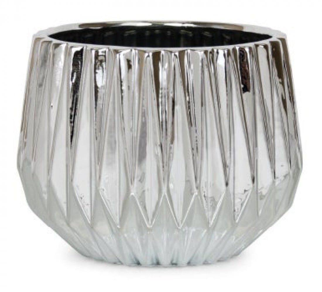 AI-CE00AMSI Shiny Silver Adelaide Planter