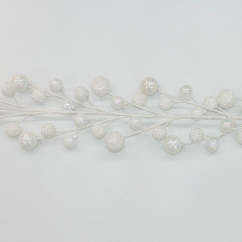 AI-FL7235WH White Christmas Balls Garland