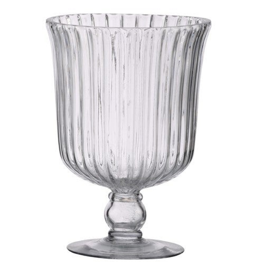 AI-GL494 Ribbed Pedestal Vase