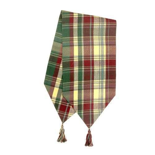 13 x 72 in. Ribbed Table Runner with Tassels, Kargil