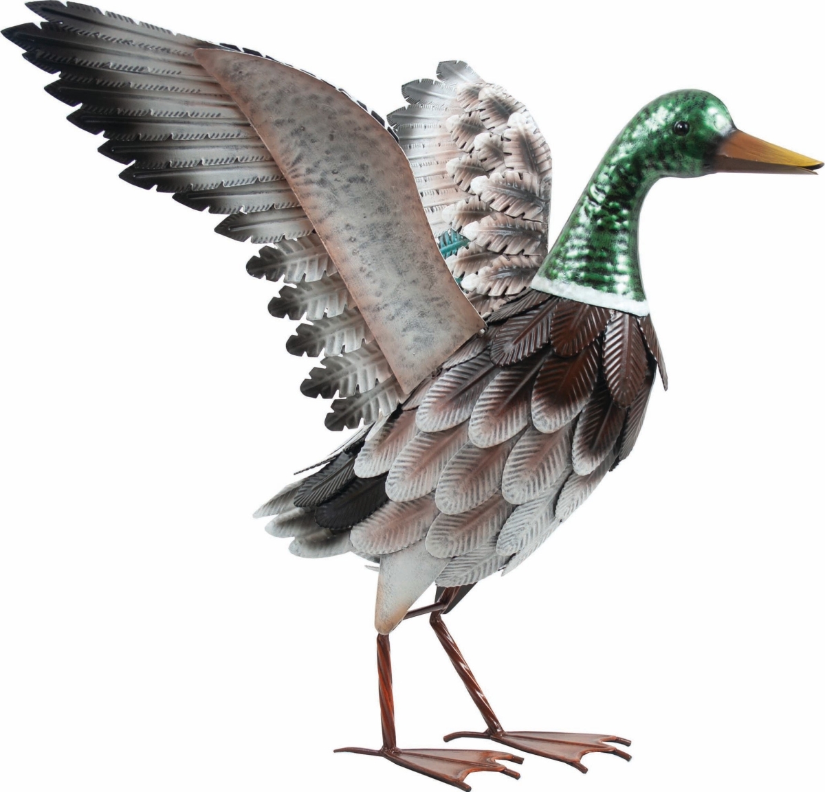 AI-GG9202 Mallard Duck With Spread Wings Garden Sculpture