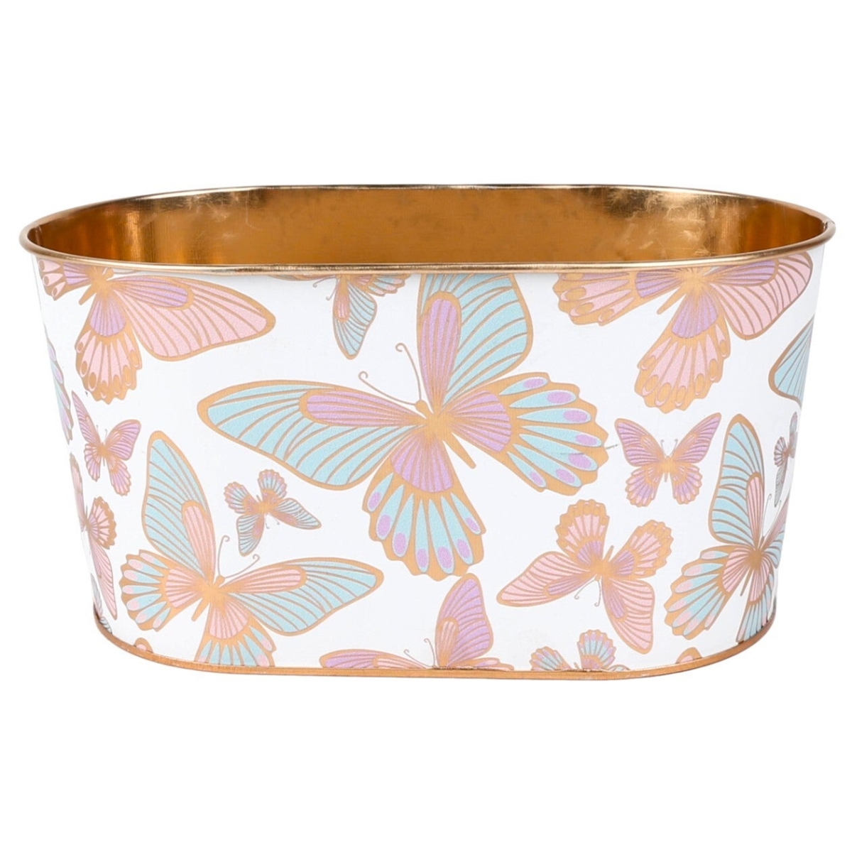 AI-GA3405-662 Butterfly Flutter Printed Metal Bucket