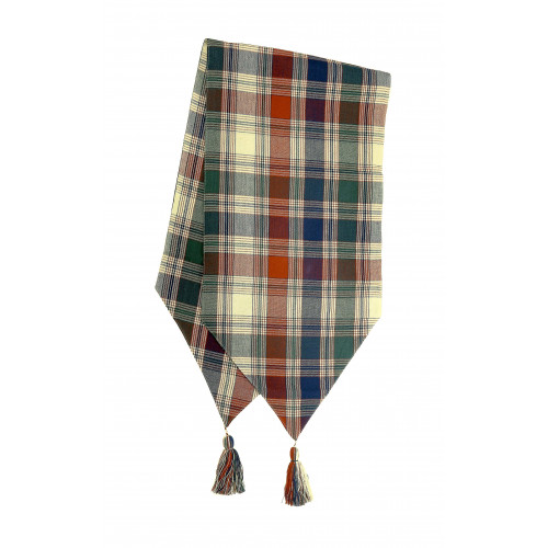 13 x 72 in. Ribbed Table Runner with Tassels, Moorpark Jewel