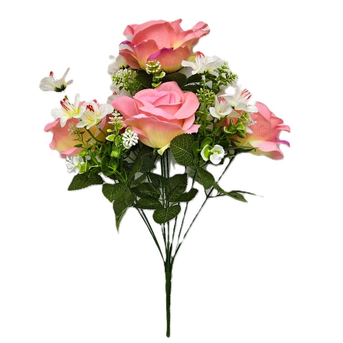AI-FL7180 Mixed Roses And Trifoliate Florets Artificial Flowers