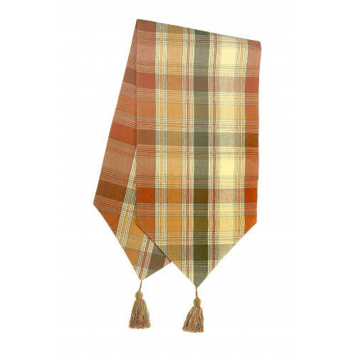 13 x 54 in. Ribbed Table Runner with Tassels, Cyprus