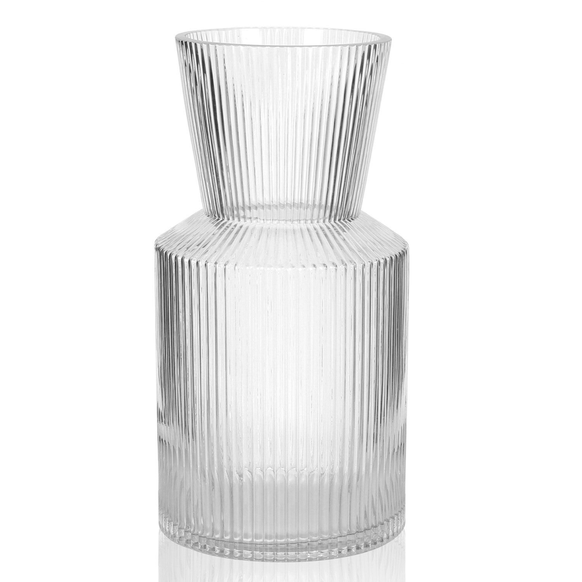 AI-GL497 Ribbed Narrow Neck Vase