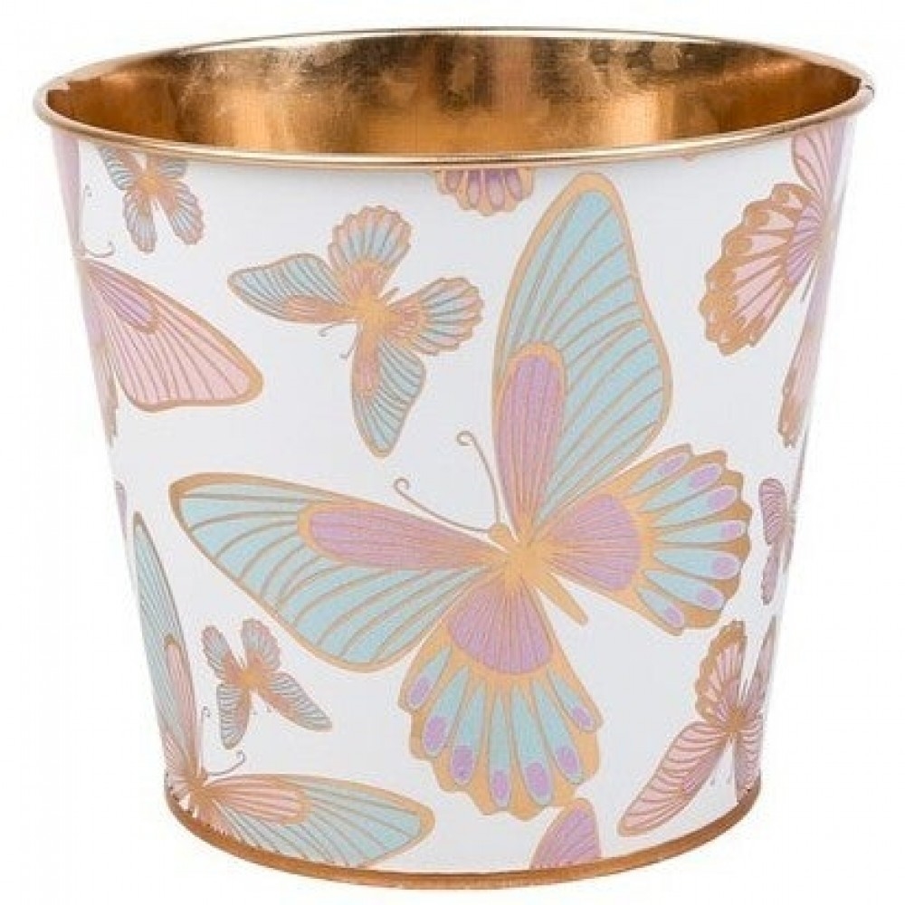 AI-GA3510-662 Butterfly Flutter Printed Metal Planter