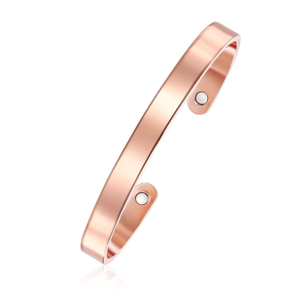MJ-MJBG7 Copper Plated Basic Plain Stainless Steel Magnetic Bangle
