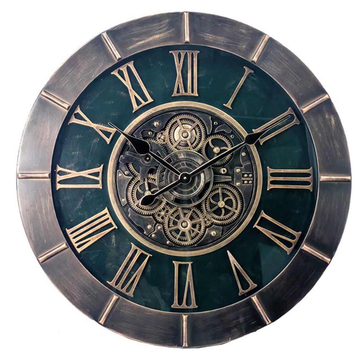 BM-WC1106 Round Moving Gears With Roman Numerals Wall Clock