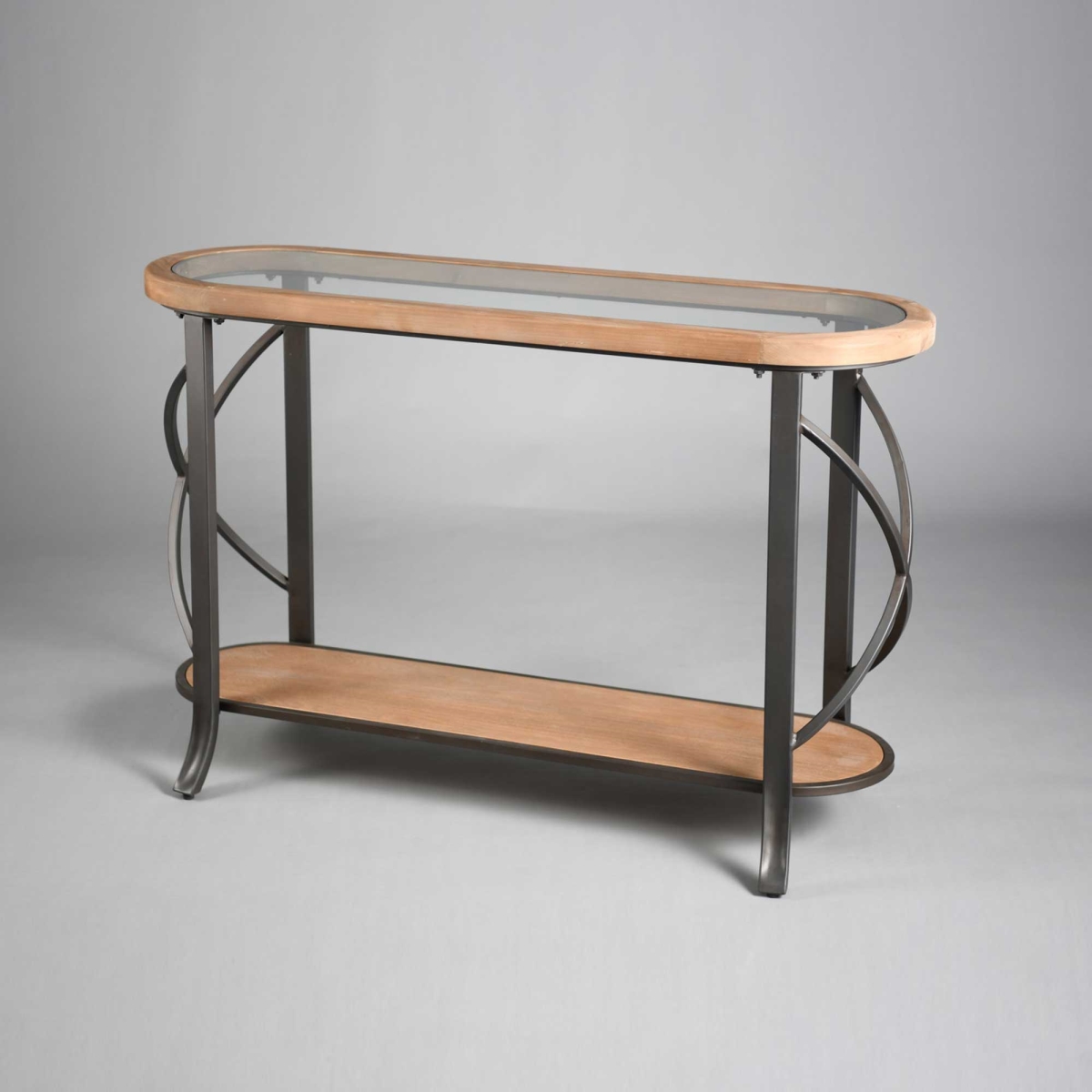 BM-WA3042 Entryway Oval With Metal Frame Console Table